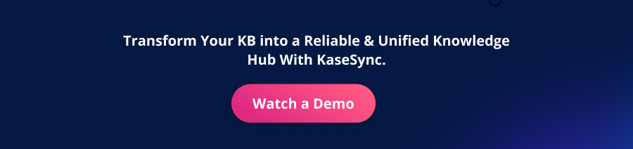 Transform Your KB into a Reliable & Unified Knowledge Hub With KaseSync_Watch a Demo_CTA